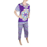 Women's 2 Piece Night Suit - Purple - test-store-for-chase-value