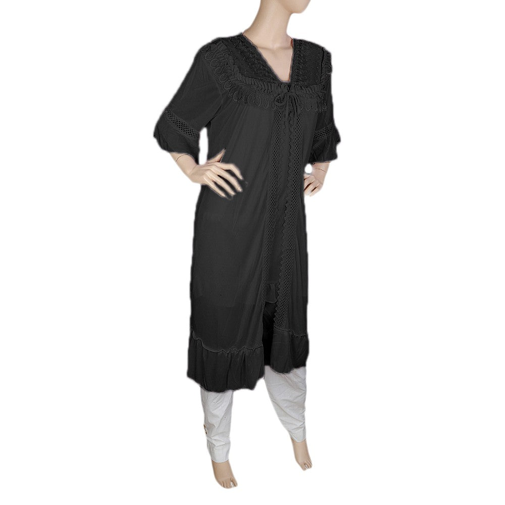 Women's Nighty 2 Pcs Set - Black - Black - test-store-for-chase-value