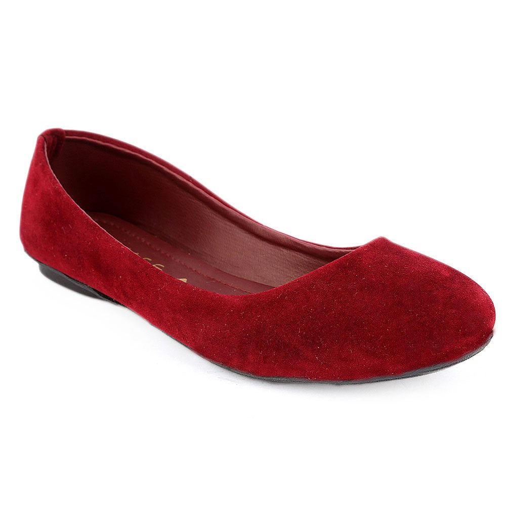 Women's Velvet Pumps 1820 - Maroon - test-store-for-chase-value