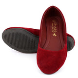 Women's Velvet Pumps 1820 - Maroon - test-store-for-chase-value