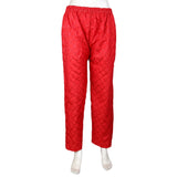 Women's Embroidered Trouser - Red - Red - test-store-for-chase-value