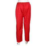 Women's Embroidered Trouser - Red - Red - test-store-for-chase-value