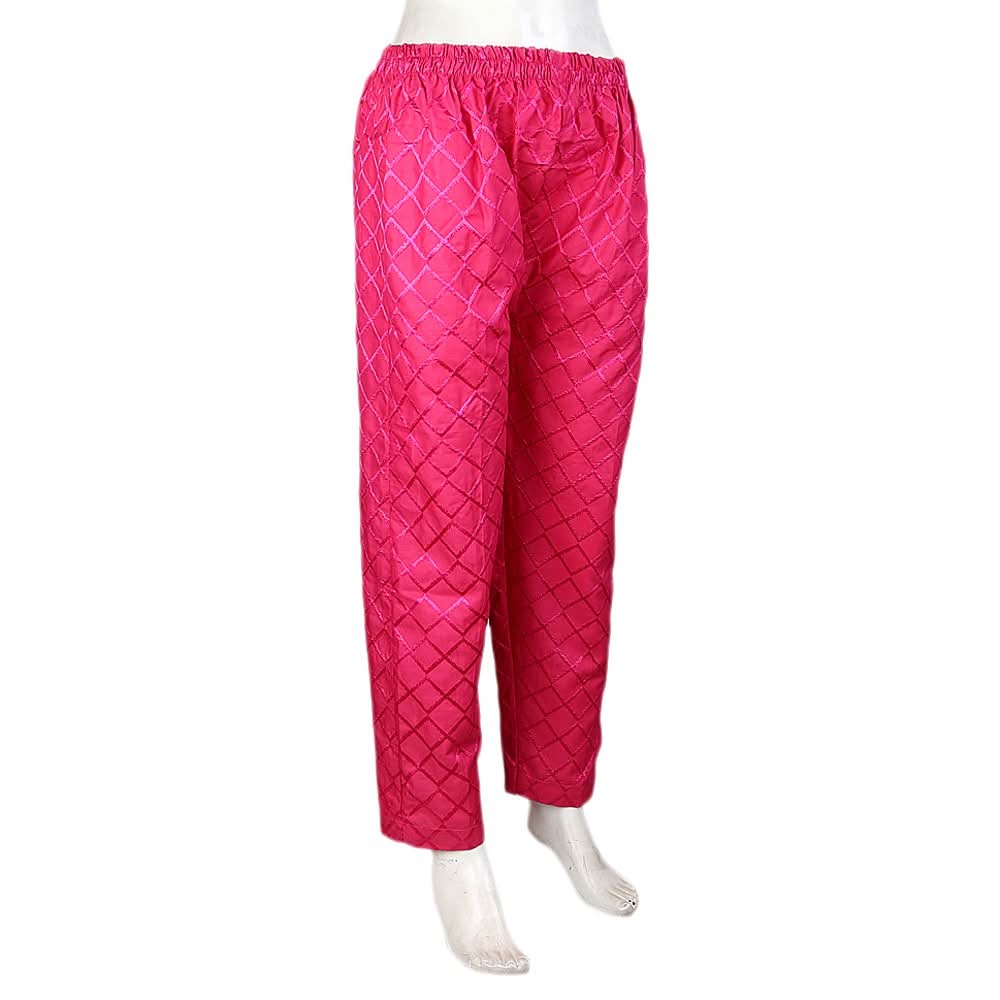 Women's Embroidered Trouser - Pink - Pink - test-store-for-chase-value