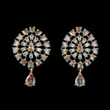 American Diamond Ear Tops - Golden - test-store-for-chase-value