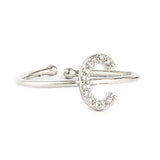 Women's Alphabet Finger Ring - Silver - Silver - test-store-for-chase-value