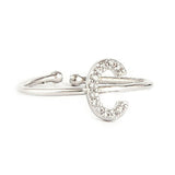 Women's Alphabet Finger Ring - Silver - Silver - test-store-for-chase-value