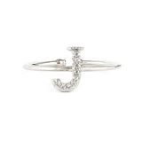 Women's Alphabet Finger Ring - Silver - Silver - test-store-for-chase-value