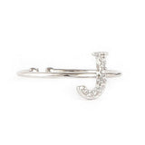 Women's Alphabet Finger Ring - Silver - Silver - test-store-for-chase-value