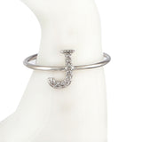 Women's Alphabet Finger Ring - Silver - Silver - test-store-for-chase-value
