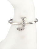 Women's Alphabet Finger Ring - Silver - Silver - test-store-for-chase-value