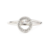 Women's Alphabet Finger Ring - Silver - Silver - test-store-for-chase-value