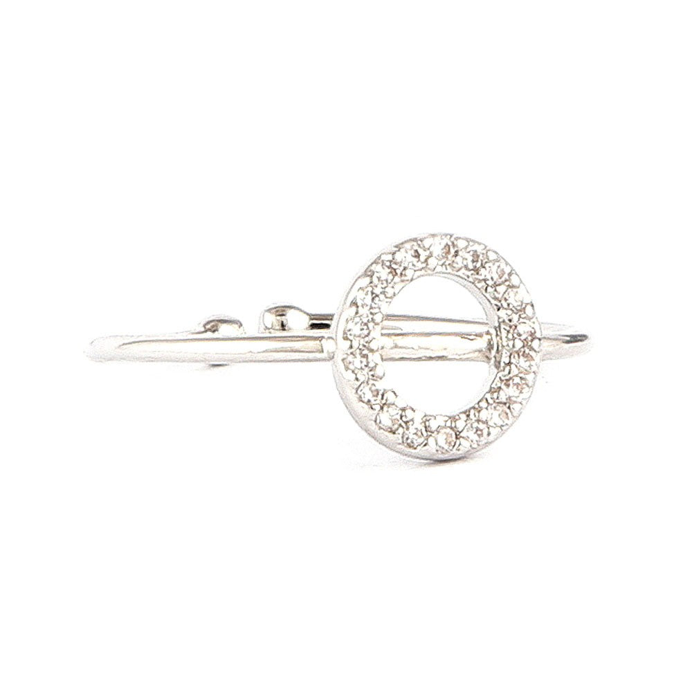 Women's Alphabet Finger Ring - Silver - Silver - test-store-for-chase-value