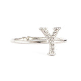 Women's Alphabet Finger Ring - Silver - Silver - test-store-for-chase-value