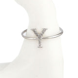 Women's Alphabet Finger Ring - Silver - Silver - test-store-for-chase-value