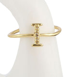 Women's Alphabet Finger Ring - Golden - Golden - test-store-for-chase-value