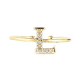 Women's Alphabet Finger Ring - Golden - Golden - test-store-for-chase-value