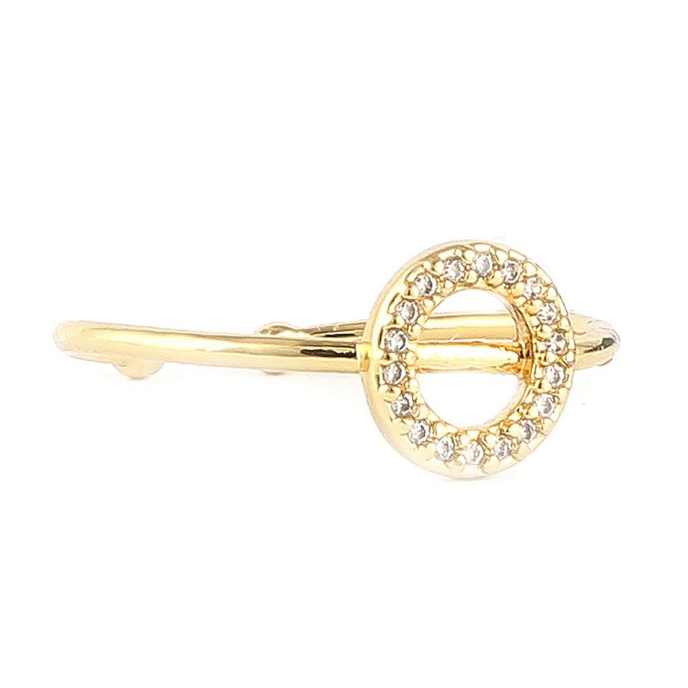 Women's Alphabet Finger Ring - Golden - Golden - test-store-for-chase-value