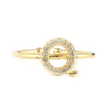 Women's Alphabet Finger Ring - Golden - Golden - test-store-for-chase-value