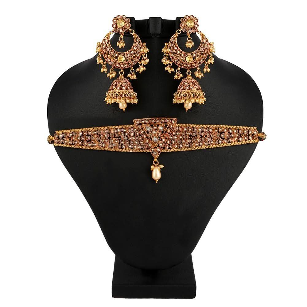 Polki Choker Jewellery Set - Multi - test-store-for-chase-value