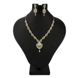 American Diamond Jewellery Set - Golden & Silver - test-store-for-chase-value