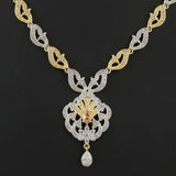 American Diamond Jewellery Set - Golden & Silver - test-store-for-chase-value