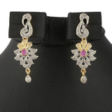 American Diamond Jewellery Set - Silver & Golden - test-store-for-chase-value