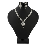 American Diamond Jewellery Set - Silver - test-store-for-chase-value