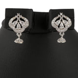 American Diamond Locket Set - Silver - test-store-for-chase-value