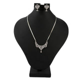 American Diamond Locket Set - Silver - test-store-for-chase-value