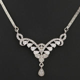 American Diamond Locket Set - Silver - test-store-for-chase-value