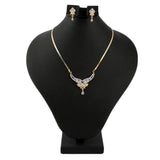 American Diamond Locket Set - Golden & Silver - test-store-for-chase-value