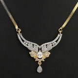 American Diamond Locket Set - Golden & Silver - test-store-for-chase-value