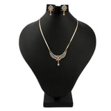 American Diamond Locket Set - Golden & Silver - test-store-for-chase-value