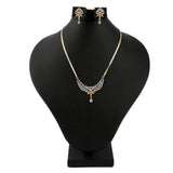 American Diamond Locket Set - Golden & Silver - test-store-for-chase-value