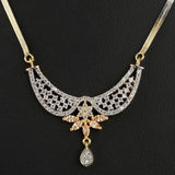 American Diamond Locket Set - Golden & Silver - test-store-for-chase-value