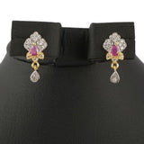 American Diamond Locket Set - Golden - test-store-for-chase-value