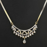 American Diamond Locket Set - Golden & Silver - test-store-for-chase-value