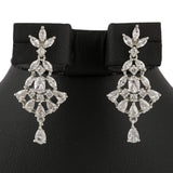 American Diamond Jewellery Set - Silver - test-store-for-chase-value