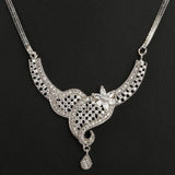 American Diamond Locket Set - Silver - test-store-for-chase-value