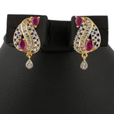 American Diamond Locket Set - Golden & Silver - test-store-for-chase-value
