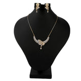 American Diamond Locket Set - Golden & Silver - test-store-for-chase-value