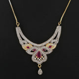 American Diamond Locket Set - Multi - test-store-for-chase-value