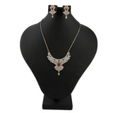 American Diamond Locket Set - Multi - test-store-for-chase-value