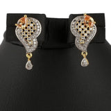 American Diamond Locket Set - Golden & Silver - test-store-for-chase-value