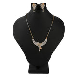 American Diamond Locket Set - Golden & Silver - test-store-for-chase-value