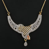 American Diamond Locket Set - Golden & Silver - test-store-for-chase-value