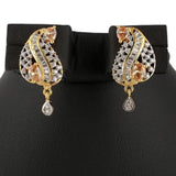 American Diamond Locket Set - Silver & Golden - test-store-for-chase-value