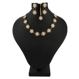 American Diamond Jewellery Set - Golden & Blue - test-store-for-chase-value