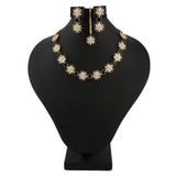 American Diamond Jewellery Set - Golden & Blue - test-store-for-chase-value