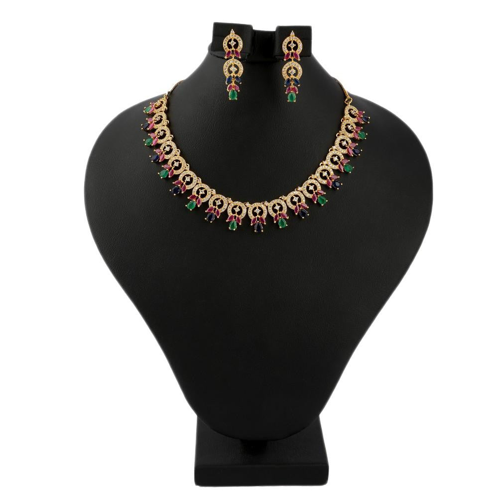 American Diamond Jewellery Set - Multi - test-store-for-chase-value